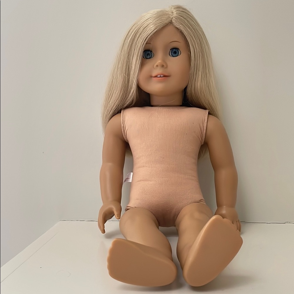 American Girl Doll with Blonde Hair and Blue Eyes